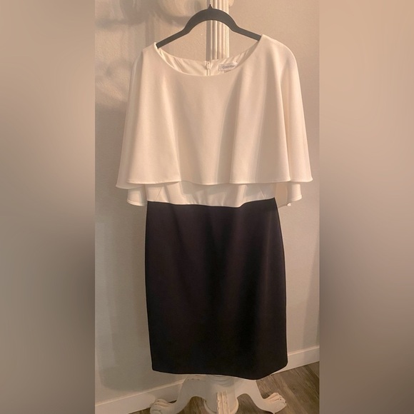 CALVIN KLEIN Color-blocked Popover Dress - SZ 8 | NWOT | MSRP $ - Picture 6 of 8
